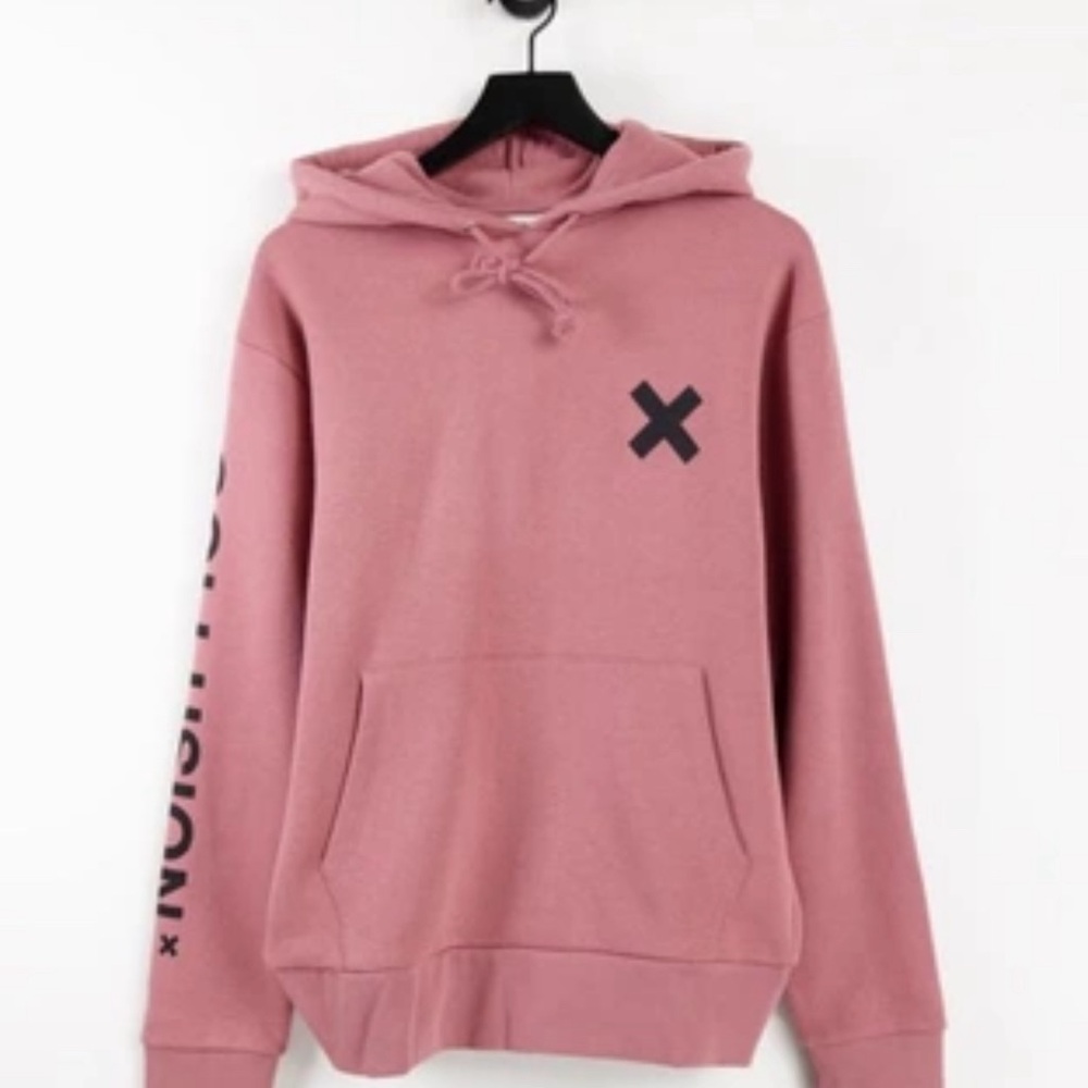 Collusion Long Sleeve Logo Pullover Hoodie Mens Size XS Baggy 90's